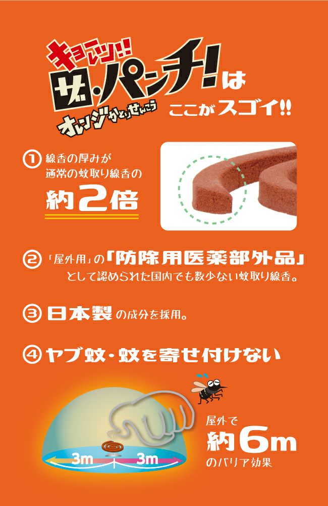 【ライオンケミカル×Orange】オレンジかとりせんこう「ザ・パンチ」