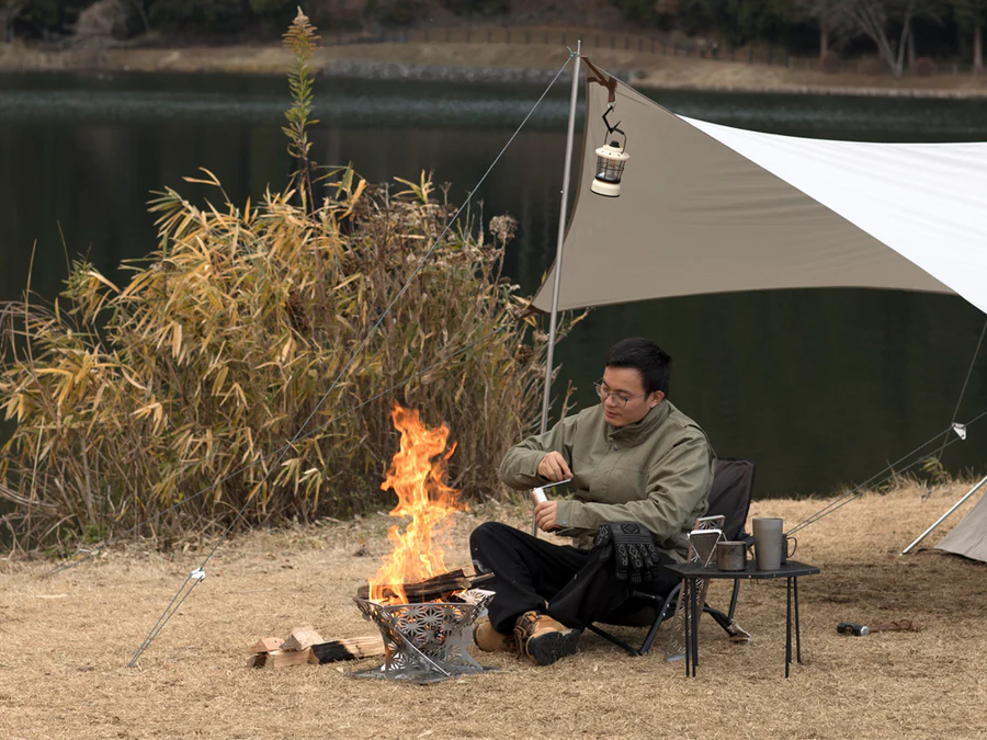 【S'more】【和柄組み立て焚き火台】組み立て式焚き火台 Mサイズ