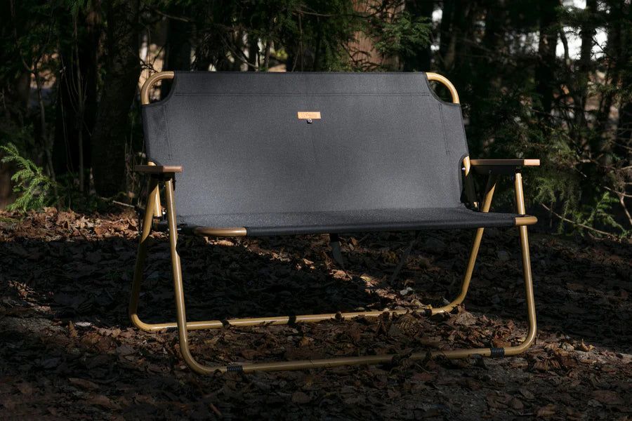 【S'more】 chummy bench チャミーベンチ 木調アルミの2人掛けベンチ