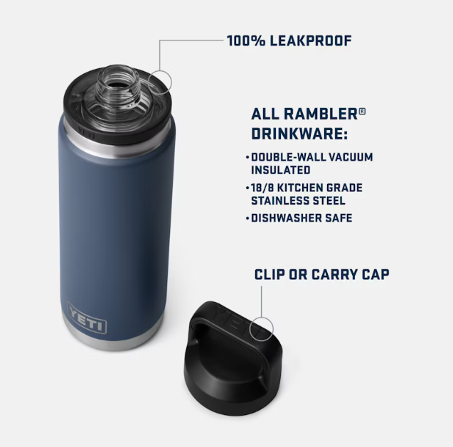 【YETI】ランブラー 26オンスボトル(チャグキャップ付き)