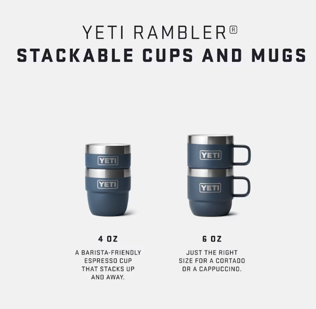 【YETI】ランブラー 6オンス スタッカブルマグ(2個セット)