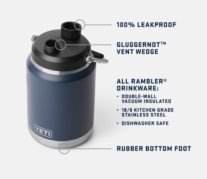 【YETI】ランブラー 0.5ガロンジャグ(約1.9L)