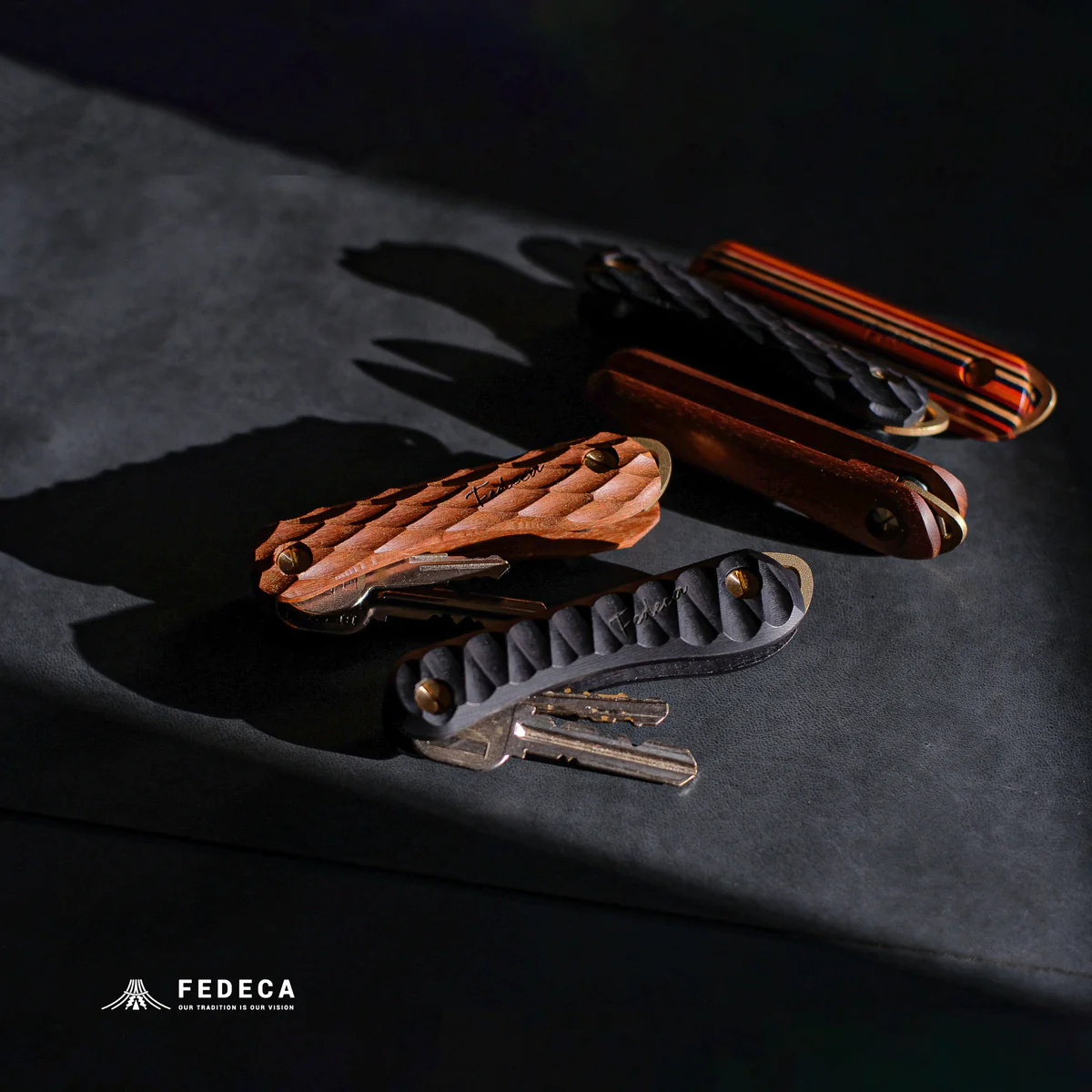 【FEDECA】 KEY ORGANIZER キーオーガナイザー 名栗イペ/名栗ブラック