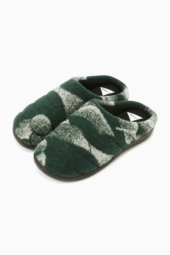 【and wander】SUBU × and wander mountain camo wool permanent sandal 30%OFF