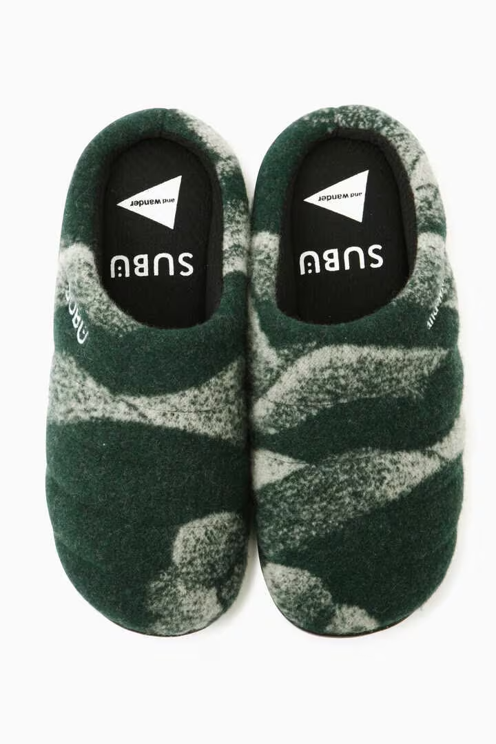 【and wander】SUBU × and wander mountain camo wool permanent sandal 30%OFF