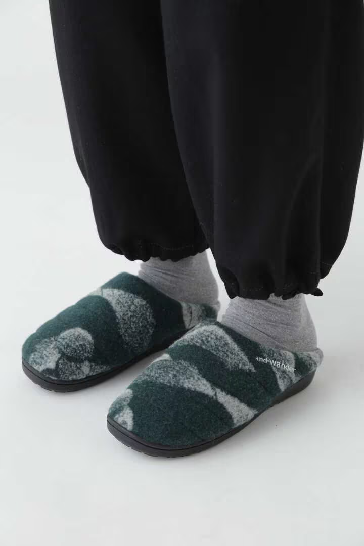 【and wander】SUBU × and wander mountain camo wool permanent sandal 30%OFF