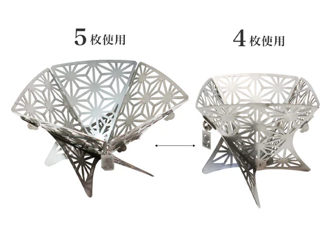 【S'more】【和柄組み立て焚き火台】組み立て式焚き火台 Mサイズ