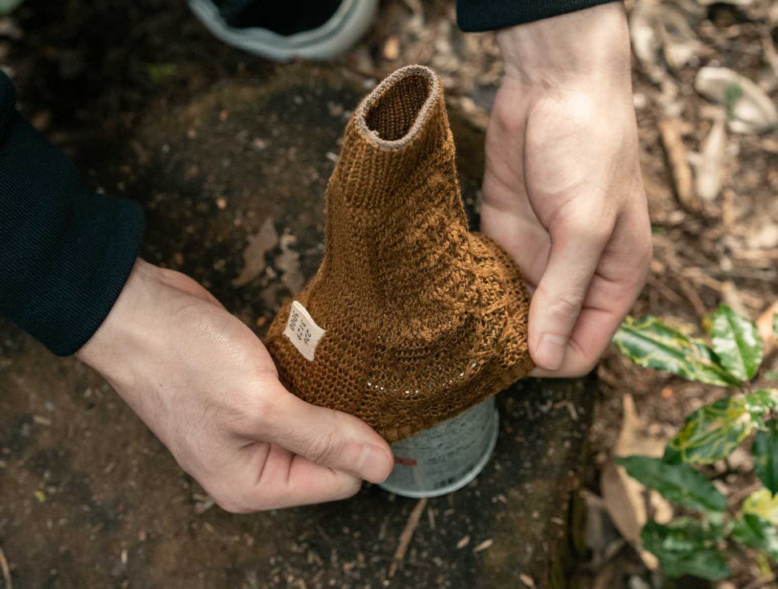 【HIGHMOUNT】五泉ニットでつつむCB缶カバー ※40%off