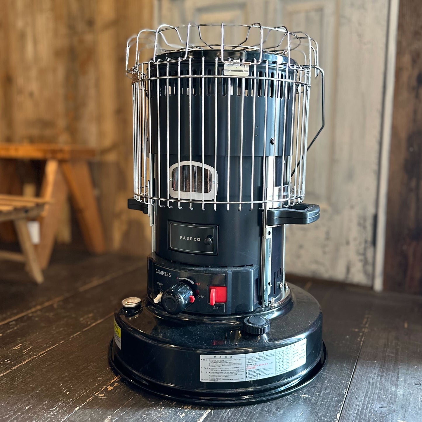 【PASECO】対流形石油ストーブ CAMP-25 ブラック