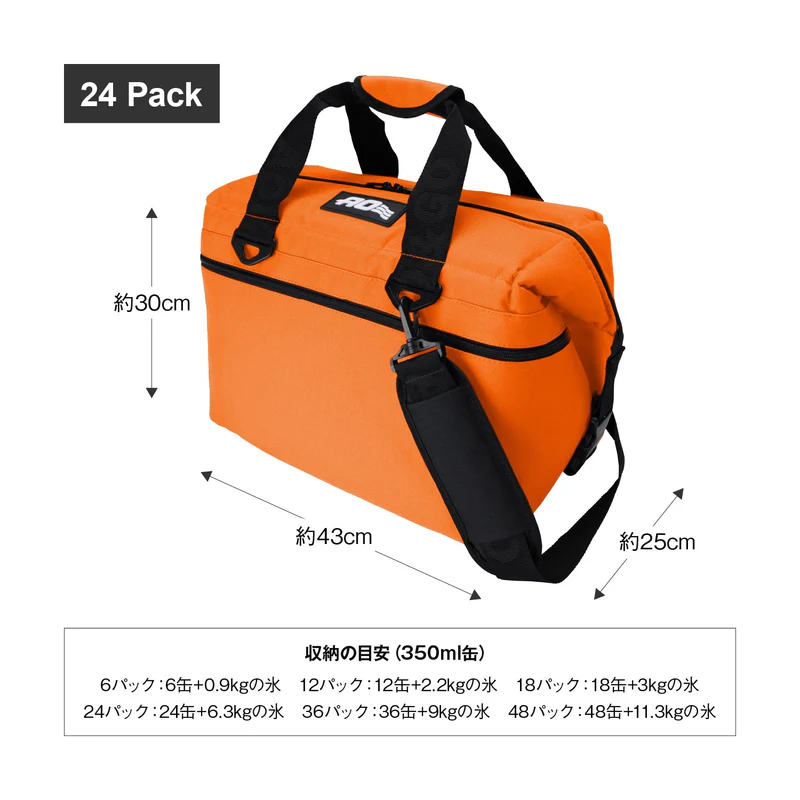 【AO Coolers】 12パック キャンバス ソフトクーラー ブラック