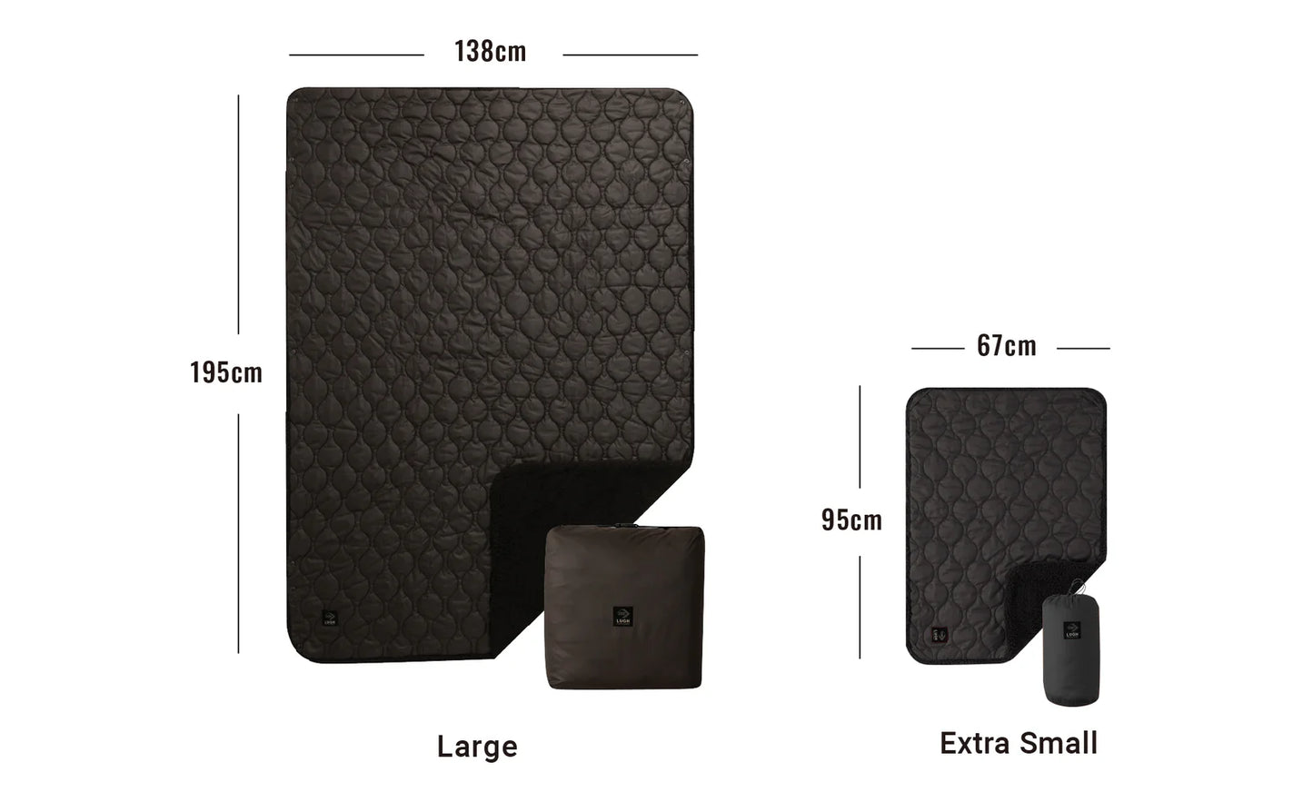 【LUGH】魔法瓶ブランケットClassic / XSサイズ / フォギーブラック