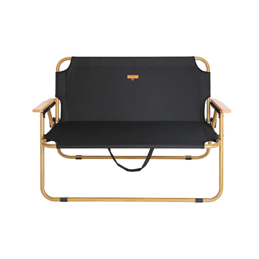 【S'more】 chummy bench チャミーベンチ 木調アルミの2人掛けベンチ