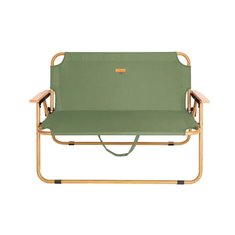 【S'more】 chummy bench チャミーベンチ 木調アルミの2人掛けベンチ