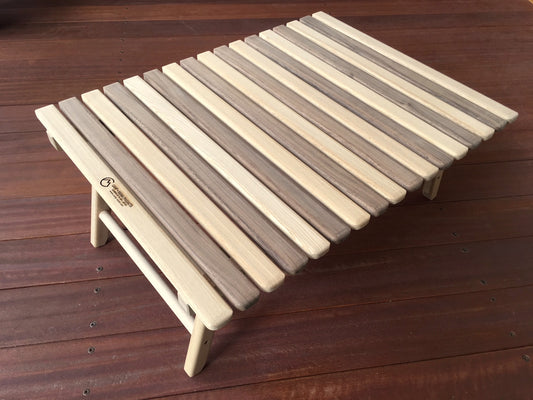 【CAMP★MANIA PRODUCTS】 COMPACT  LO TABLE (M) walnut mix ※30%OFF