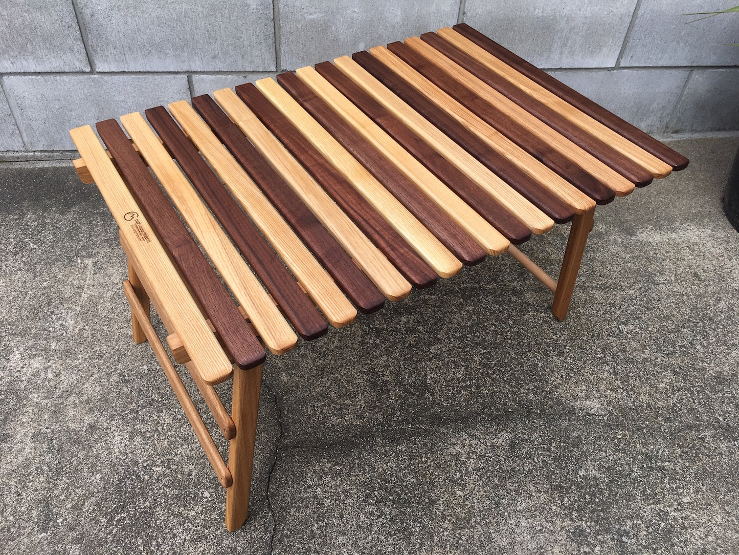 【CAMP★MANIA PRODUCTS】 COMPACT MID TABLE(L) walnut mix