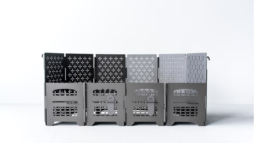 スームルームアーチ型焚き火台マットブラック塗装 サンゾー工務 スームルームアーチ型焚き火台マットブラック塗装 サンゾー工務