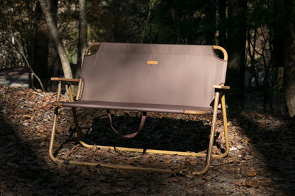 【S'more】 chummy bench チャミーベンチ 木調アルミの2人掛けベンチ