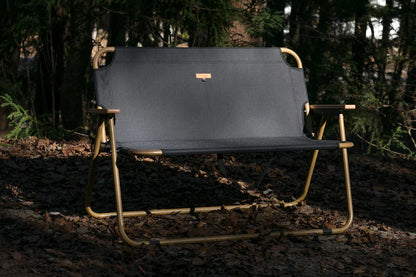 【S'more】 chummy bench チャミーベンチ 木調アルミの2人掛けベンチ