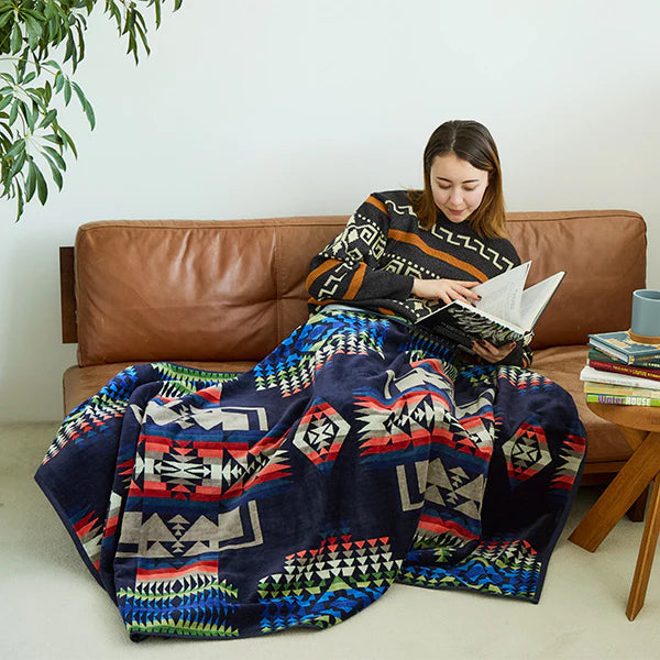 【 PENDLETON】ジャガードバスタオルオーバーサイズ　ハーディングスターブラック