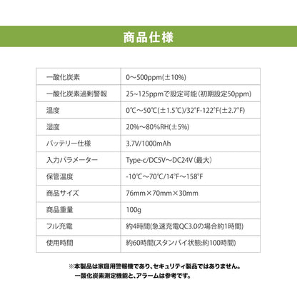 一酸化炭素チェッカー