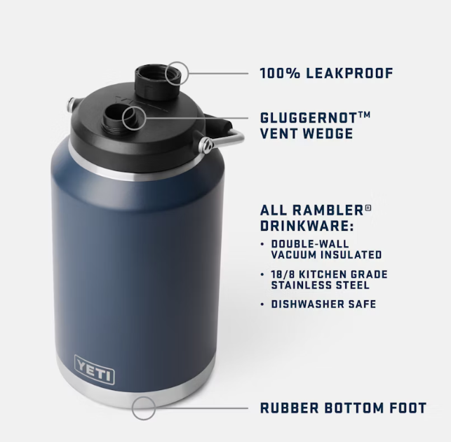 【YETI】ランブラー 1ガロンジャグ（約3.8L）　BLACK