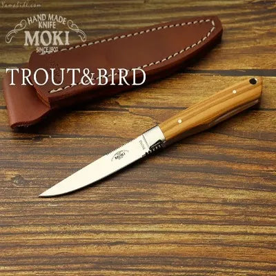 【MOKI KNIFE】トラウト＆バード オリーブ