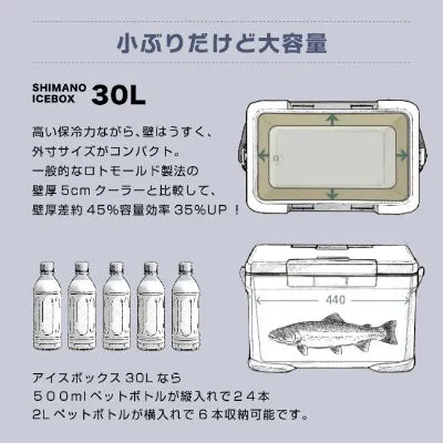 【SHIMANO】ICE BOX EL チャコール 30L NX-230V チャコール 01