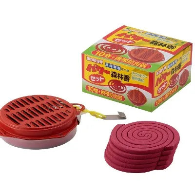 【富士錦】 パワー森林香１０巻 携帯防虫器セット