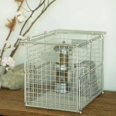 【ANOBA】フォールディングワイヤーバスケット M SUS Ver.