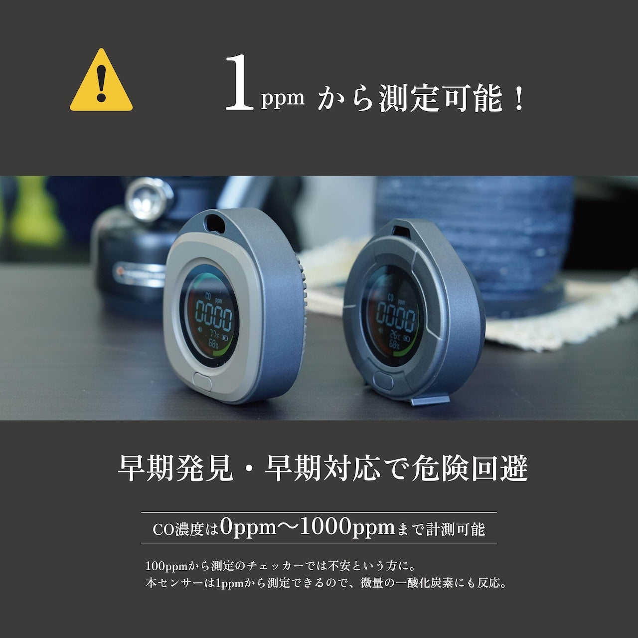 【沢田テント】日本製センサー搭載  一酸化炭素チェッカー