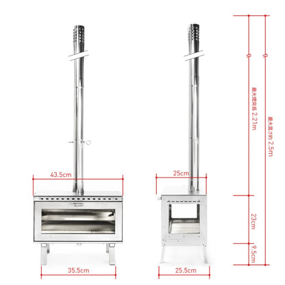 【Mt.SUMI】Mt.SUMI Woodstove MIDORA SUS / マウントスミ アウトドア薪ストーブ ミドラ ステンレス