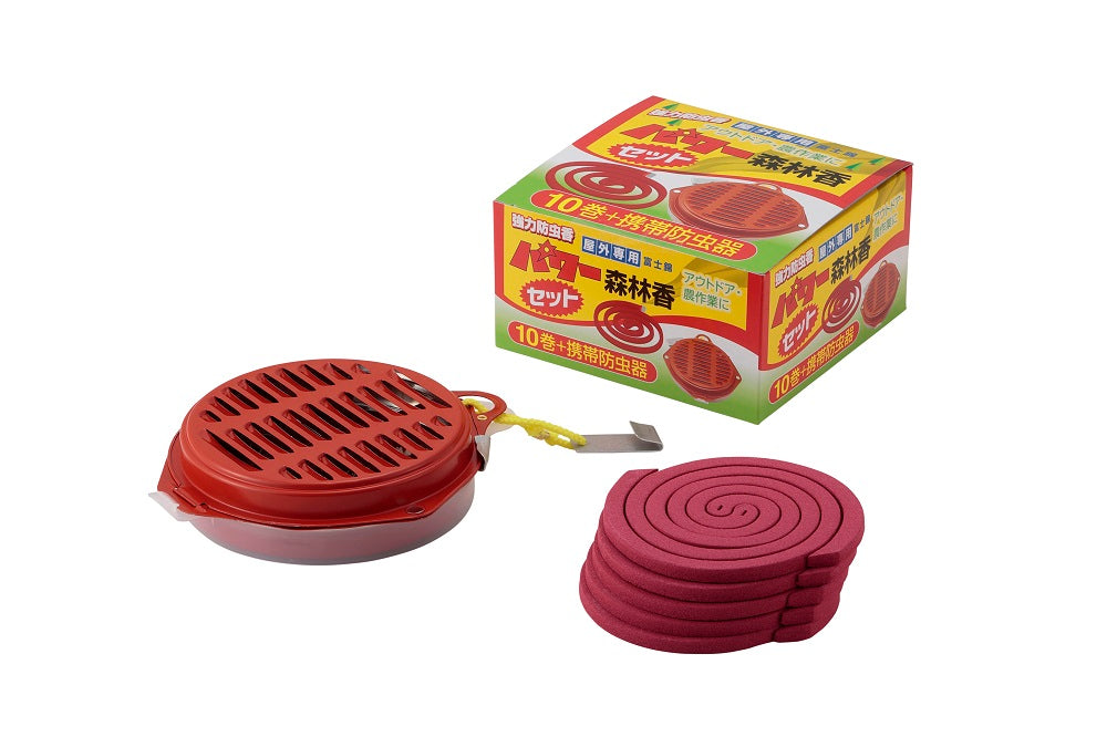 【富士錦】 パワー森林香１０巻 携帯防虫器セット