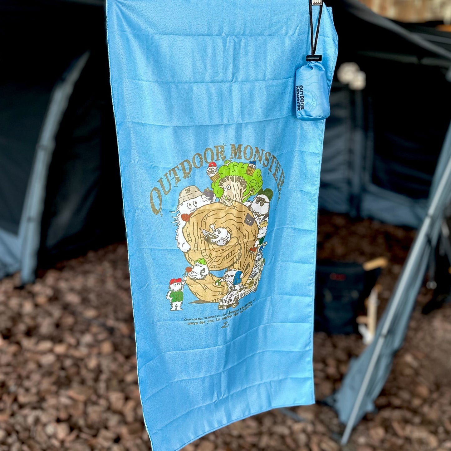 【OUTDOOR MONSTER】モンスターズ9オリジナルタオル 速乾