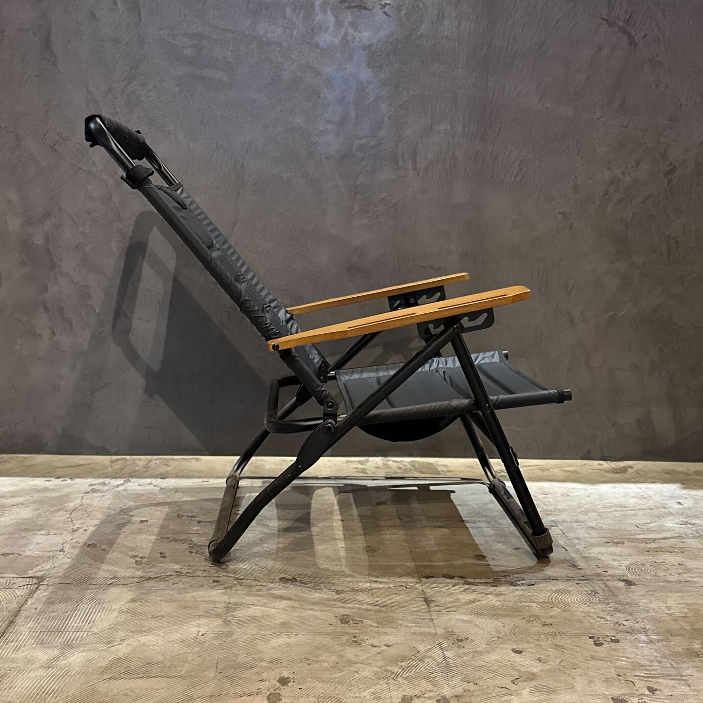 【AS2OV】HIGH BACK RECLINING LOW ROVER CHAIR BLACK ハイバックローバーチェア ブラック