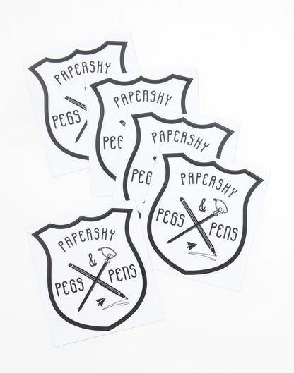 【PAPERSKY】Pegs & Pens Waterproof Sticker