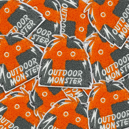 OUTDOOR MONSTER CROSS ORANGEオリジナル モフモフワッペン OUTDOOR MONSTER CROSS ORANGEオリジナル モフモフワッペン