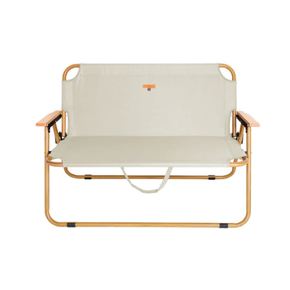 【S'more】 chummy bench チャミーベンチ 木調アルミの2人掛けベンチ