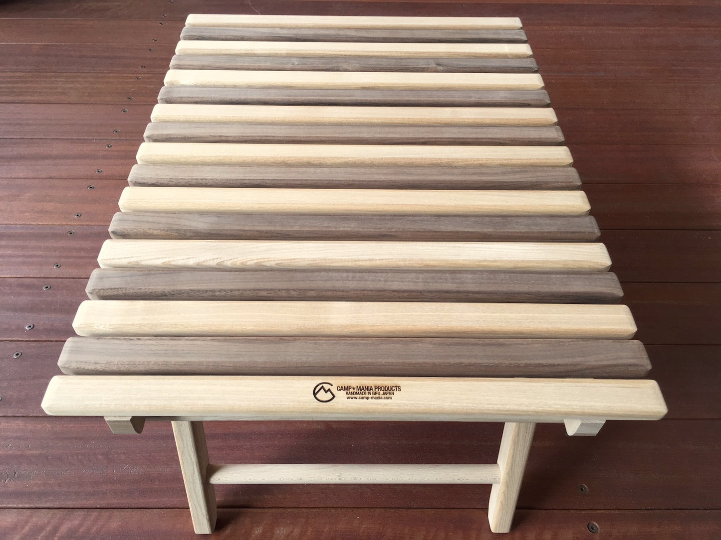 【CAMP★MANIA PRODUCTS】 COMPACT  LO TABLE (M) walnut mix