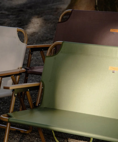 【S'more】 chummy bench チャミーベンチ 木調アルミの2人掛けベンチ